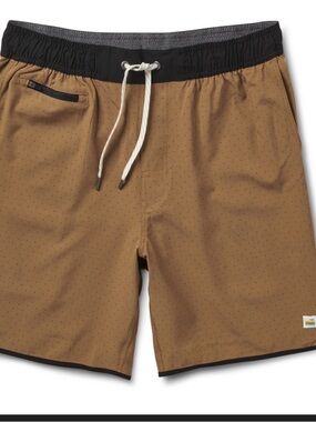 Vuori Banks shorts tobacco micro dots size L